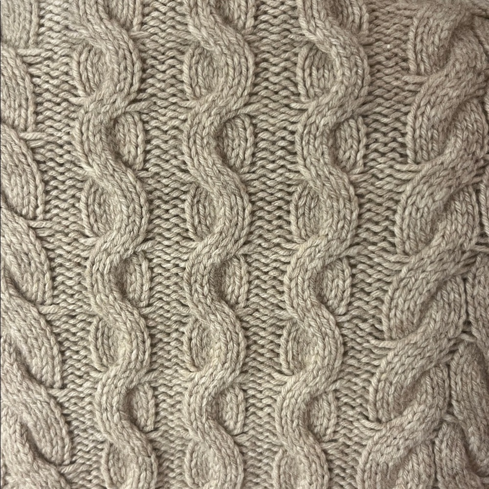 Mantovani Studio wool cashmere soft cable knit cardigan sweater L - Picture 4 of 9